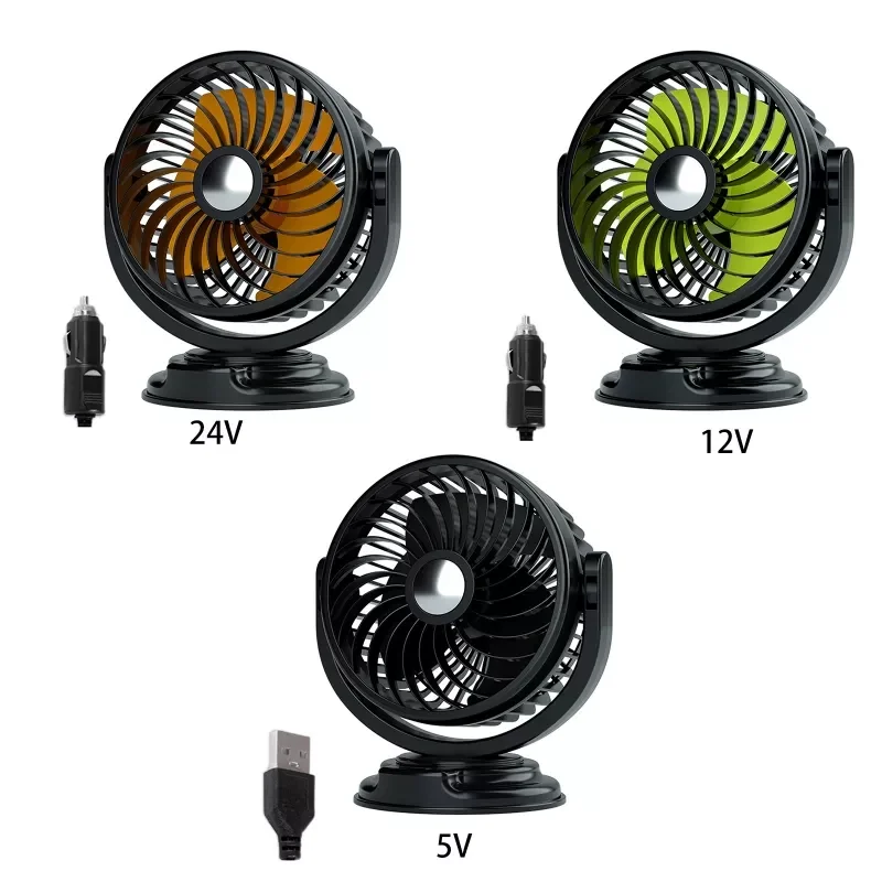 

5V 12V 24V Mini Electric Car USB Fan Low Noise For Air Vent Mounted Cooling Fan Dropship