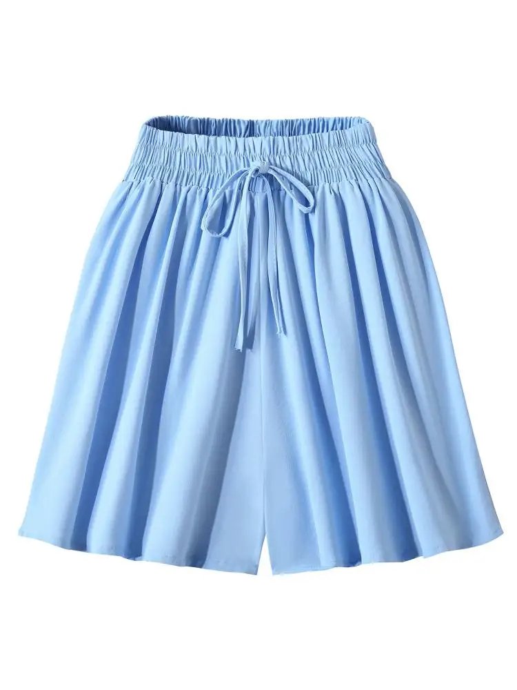 

Pants Women Summer Plus Size High Waist Loose Straight Keen Length Shorts for women 6xl 7xl 8xl