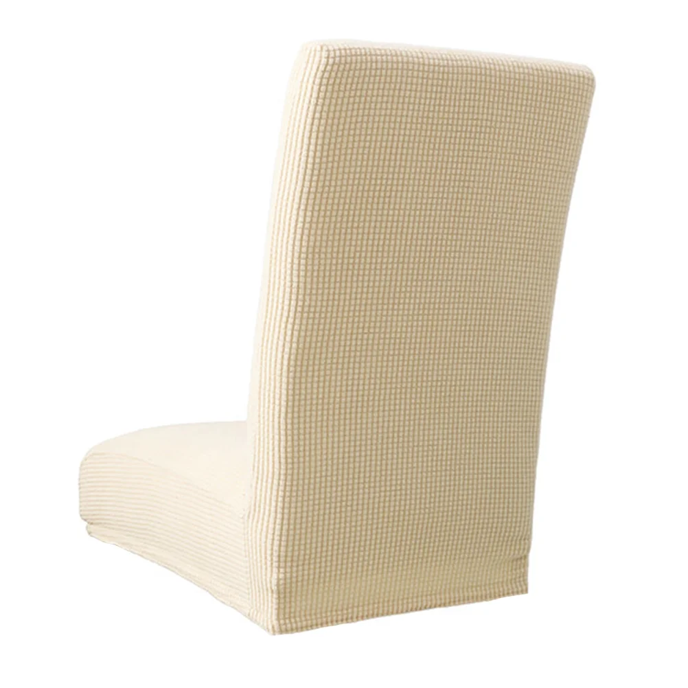 

1Pc Chair Cover Chair Protector Gridding Chair Cover Chair Accessory Beige