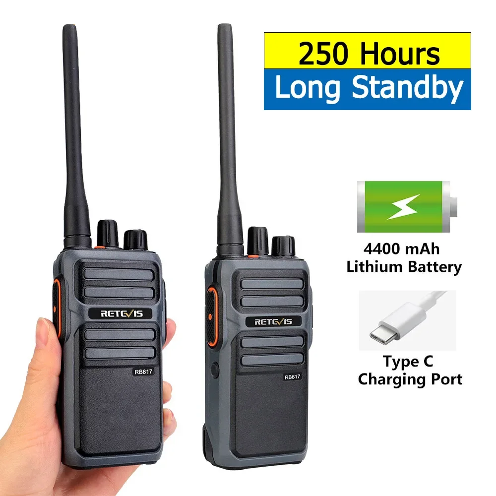 2 шт. дуплексная рация FRS Walkie Talkie 4400 мАч