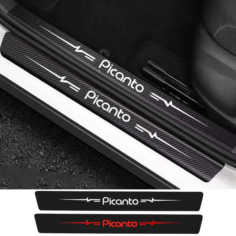 

4 шт., наклейки на порог автомобиля, с защитой от царапин