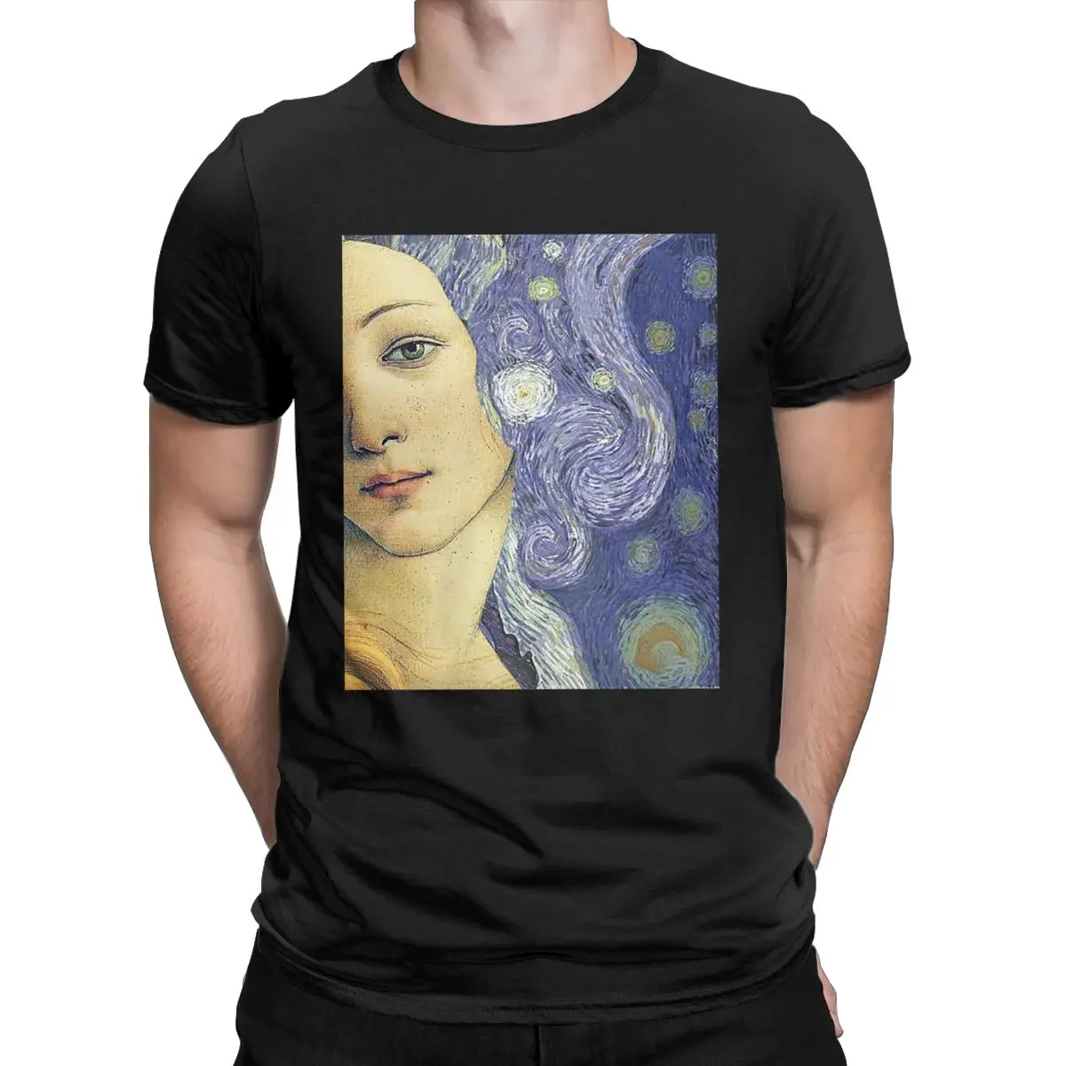 

Pop Culture The Starry Night & Vincent Willem Van Gogh LUNA NUOVA IN VERGINE Venus Leisure Short Sleeve Tees Plus Size T-Shirt