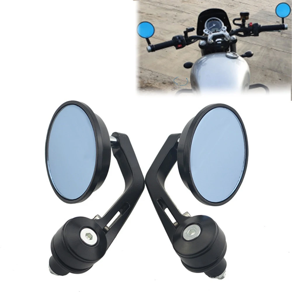 

Blue Mirror Motorcycle Side Mirrors Aluminium Handlebar Rearview Mirror FOR HONDA CBF 1000F DIO 125 CRF 190R FOR YAMAHA YBR 250