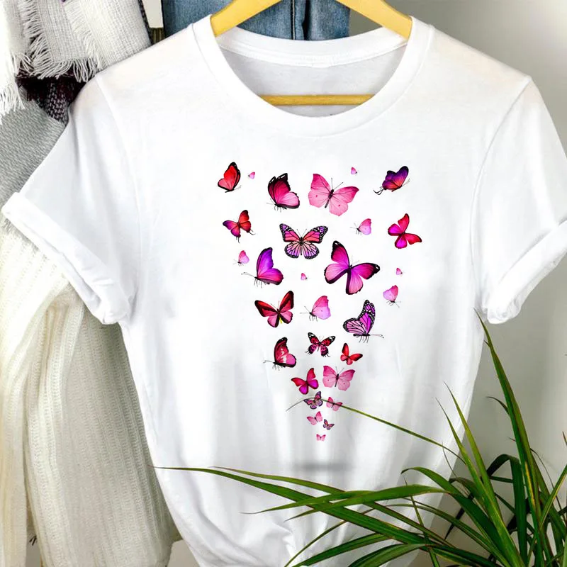 

Women T Shirt Lovely Cartoon Printed Tops Tee Female Harajuku Cute Graphic Tee Shirt 90s Ladies New Fashion Short Sleeve T-shirt