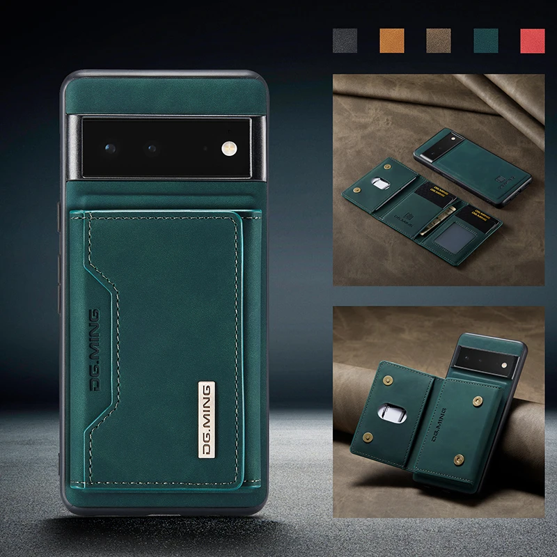 

Luxury 2 In 1 Wallet Phone Cases For Google Pixel 6 7 Pro 5A 5G Cover Leather Card Holder Pocket Magnetic Detachable Purse Funda