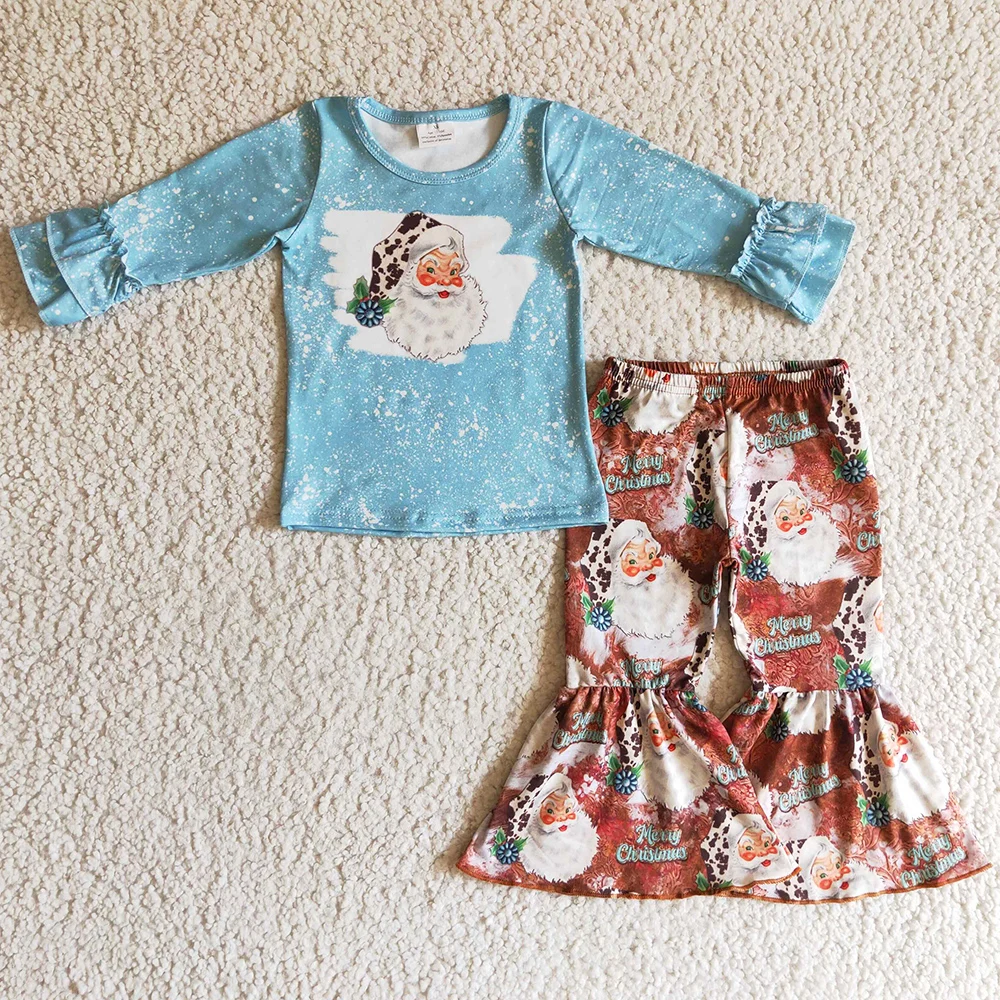 

New Fashion Kids Designer Clothes Girls Boutique Outfits Christmas Baby Girl Clothes Long Sleeve Bell Pants Set Cute Baby Romper