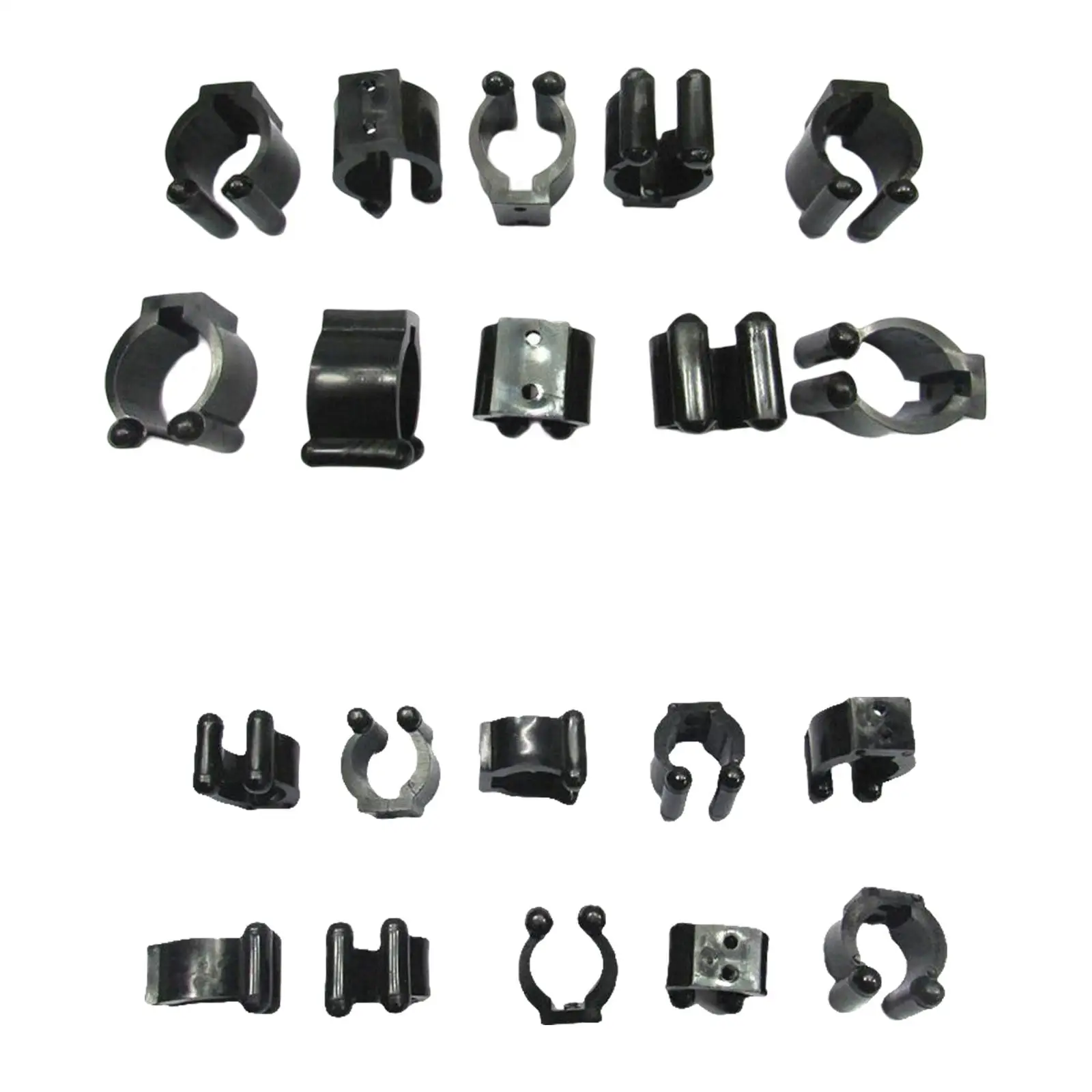 

10 Pieces Billiard Cue Clips Cue Locating Clip for Pool Cue Racks Black