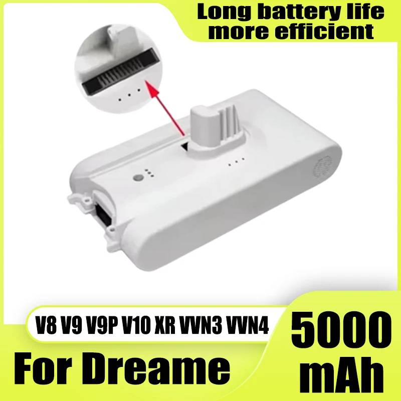 Фото Литиевая батарея 25.2В 2500-5000мАч для пылесосов Dreame V8 V9 V10 V10 Pro VVN3 VVN4 VVN5 XR №1