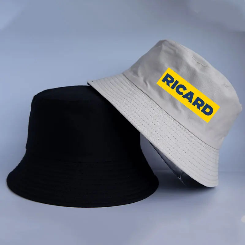 

Men Women Cotton Summer Autumn Outdoor Ricard Reversible New Bob Boys Girls Sun Fisherman Caps Female Travel Sports Panama Hats