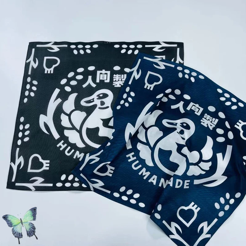 

Blue T Shirt HUMAN MADE Duck Print Human Square Cotton Scarf