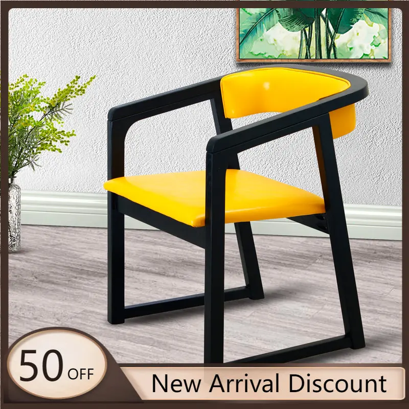 

Современные удобные обеденные стулья, деревянный подлокотник, скандинавские минималистичные Уникальные Обеденные Стулья, дизайнерская мя...