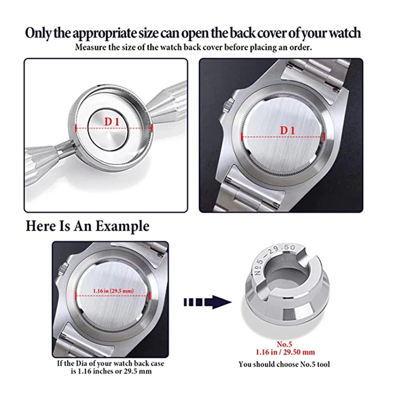Professional Watch Repair Tool 5537 Watch Case Back Opener Closer Remover For Rolex/Tudor