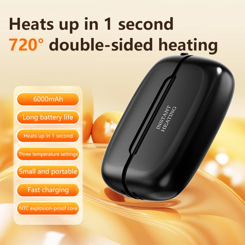 Xiaomi Новая магнитная съемная грелка для рук 2-в-1 с зарядкой через USB, портативный цифровой дисплей с 3-скоростной регулируемой мини-грелкой для рук