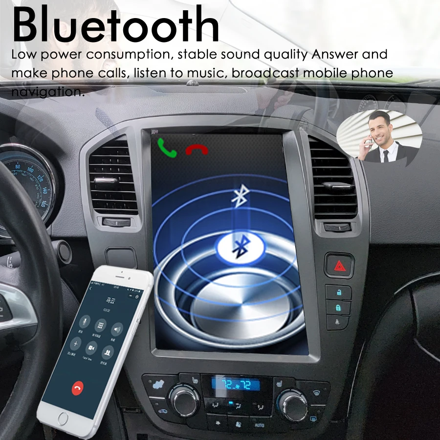 Android 14 для Opel Insignia 2011 2013 Buick Regal Tesla экран автомобильный радиоприемник головное