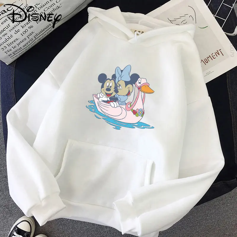 

Fashion Disney Mickey Cartoon Graphic Hoodies Women Kawaii Mickey Ladies Tops Autumn Winter Sweatshirt Streetwear Female Clothes
