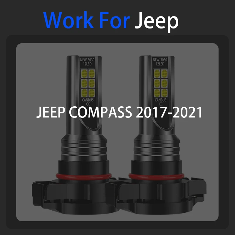 Светодиодные дневные ходовые огни Canbus Free Error PSX24W 2504 DRL золотистая лампа для Jeep Compass