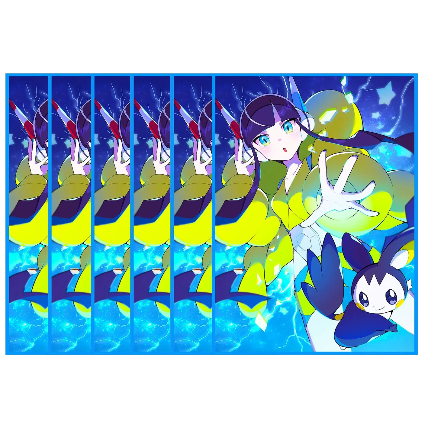 

100PCS 66x91mm Trading Cards Protector Holographic Animation PTCG Card Sleeves TCG Shield Laser Card Deck Cover Standard Size