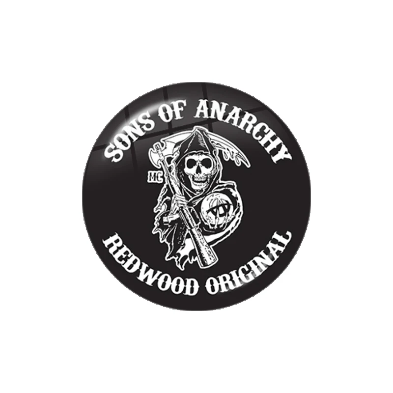 

Sons Of Anarchy LOGO Freedom Symbol 12mm/16mm/18mm/20mm/25mm/30mm Round Photo Glass Cabochon Demo Flat Back Making Finding