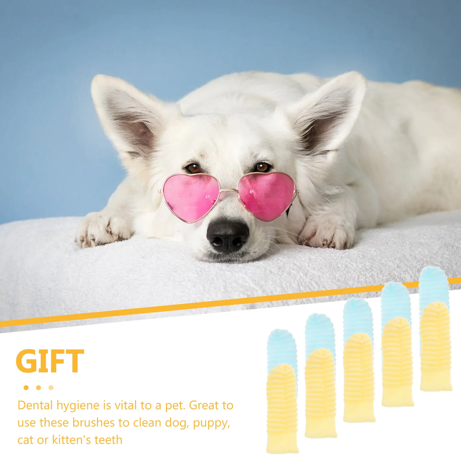 10 шт. перчатки для зубной щетки домашних животных щенок и зубная паста маленьких