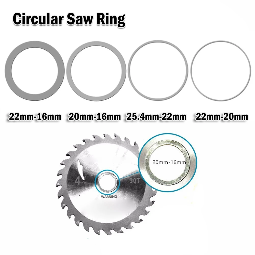 

4Pcs Circular Saw Blades Ring Grinder Cutting Disc Rings 20-16mm 22-16mm 22-20mm 22-25.4mm Power Tools Accessories