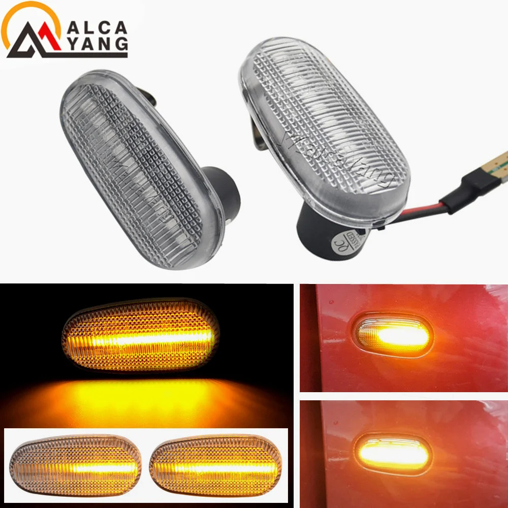 2Pcs Dynamic LED Side Marker Lights Arrow Turn Signal Flashing Blinker Lamp For Alfa Romeo Mito 955 147 GT 937 Fiat Bravo 2