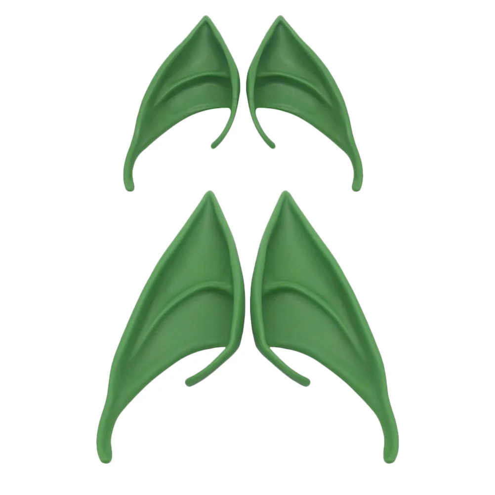 

2 Pairs Fairy Elf Ears Cosplay Elf Ears Dress Up Props for Christmas Party