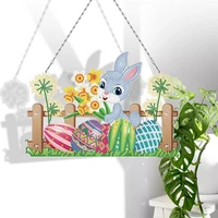 special shaped diamond painting easter wreath kits art crafts rhinestone drawing garland door wall hanging decor gifts