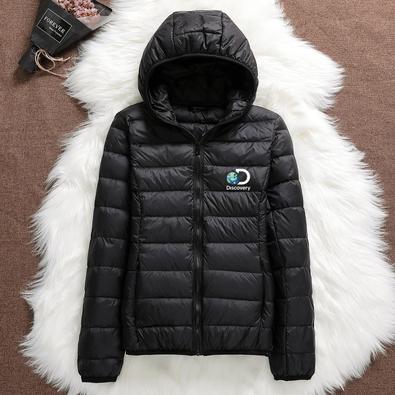 New Women Thin Down Jacket White Duck Down Ultralight Jackets Autumn And Winter Brand Hooded Warm Coats Portable Outwear