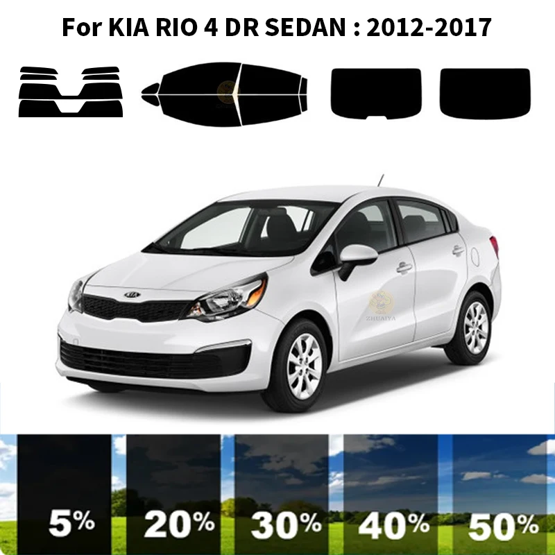 

Precut nanoceramics car UV Window Tint Kit Automotive Window Film For KIA RIO 4 DR SEDAN 2012-2017