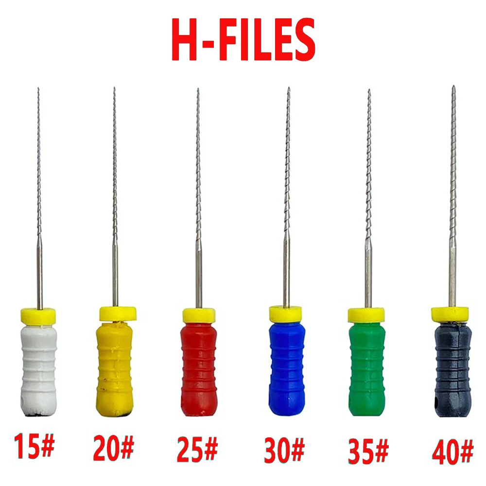 "6Pcs/Pack Dental H Files K Files 21/25mm Stainless Steel Dental