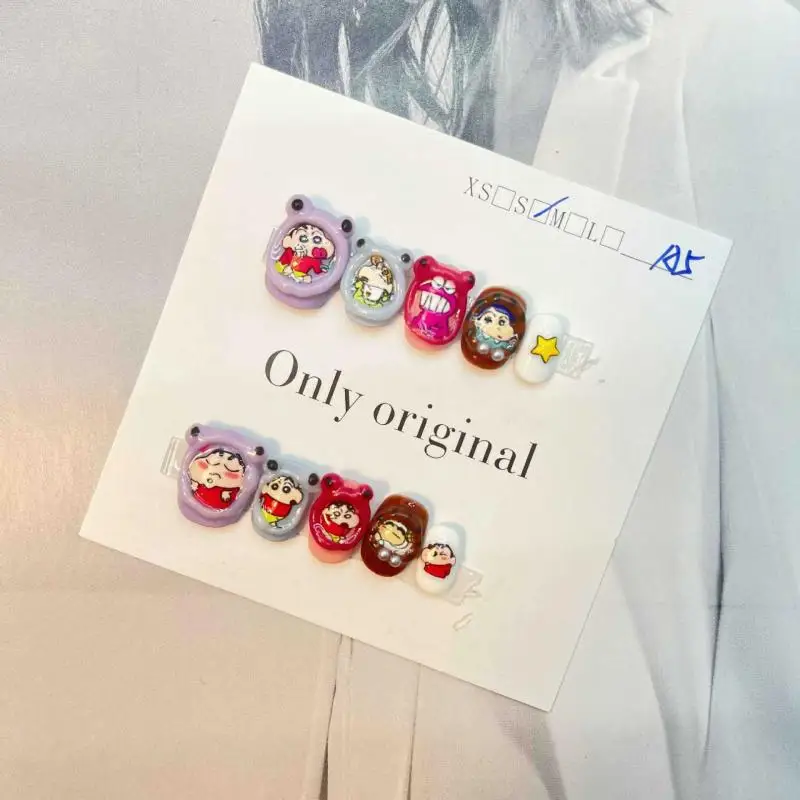 

Аниме Kawali Crayon Shin-Chan нохара Himawari накладные ногти патч для ногтей для наращивания ногтей оригинальный мультяшный милый подарок для девушки на день рождения