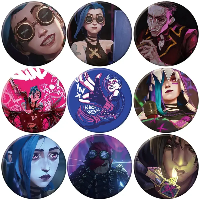 Значок игры Arcane Season 2 League of Legends Vi Jinx Caitlyn эмалированные булавки ручной работы для