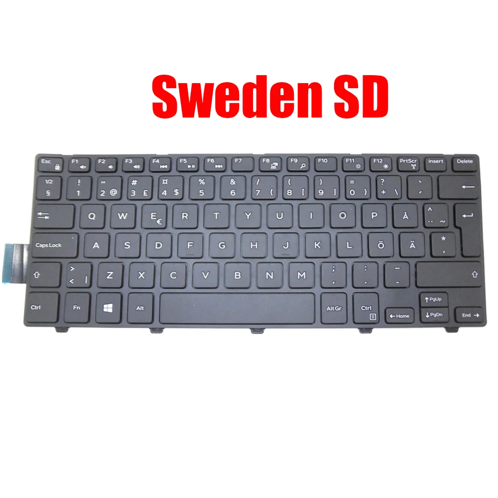 

Sweden SD Laptop Keyboard For DELL For Latitude 3450 3460 3470 3480 3488 3580 3588 For Vostro 3445 3446 3449 3458 3459 3468 3478