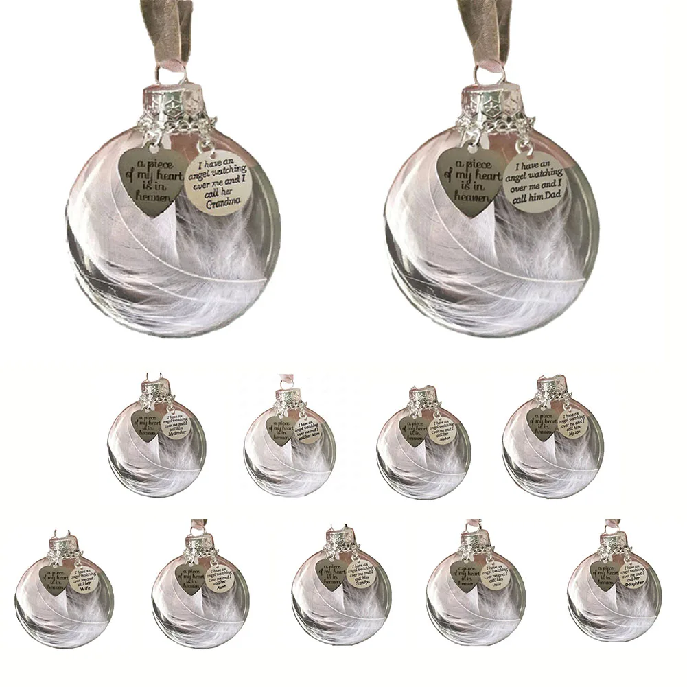 Украшения Рождественские шары Пластик Прозрачный Рождество 1 шт. 8 см