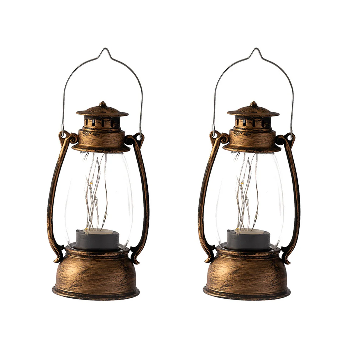 

Lantern Flickering Flame Light Lamp Oil Vintage Ledhanging Copper Lights Camping Lightinglamps Kerosene Electric Emergency