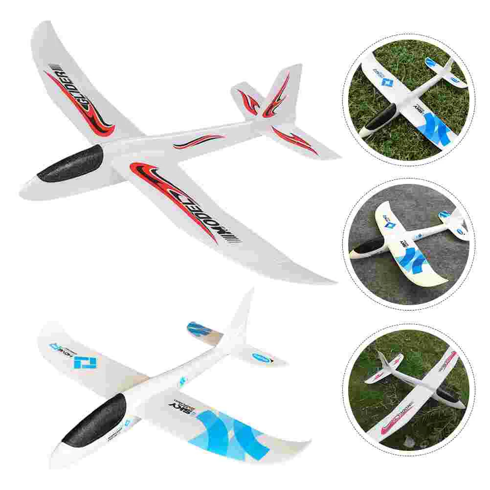 

2 Pcs Childrens Outdoor Playsets Taxiing Aircraft Airplane Party Favors Foam Foams Airplanes Gliders Kids