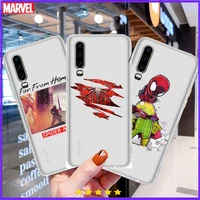 marvel spiderman anime transparent clear phone case for huawei honor 20 10 9 8a 7 5t x pro lite 5g etui coque hoesjes comic f