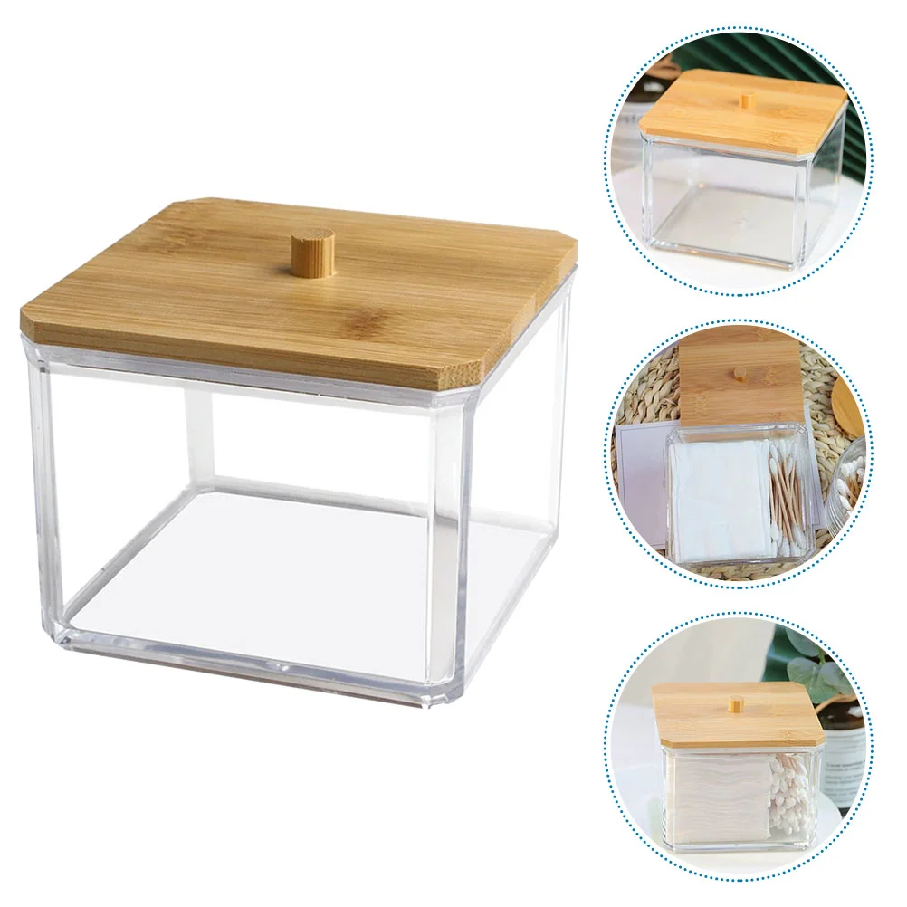 

Прозрачная Хлопчатобумажная стандартная деталь, диспенсер для подушек, баночка для хранения в ванной комнате с крышкой для изготовления шариков