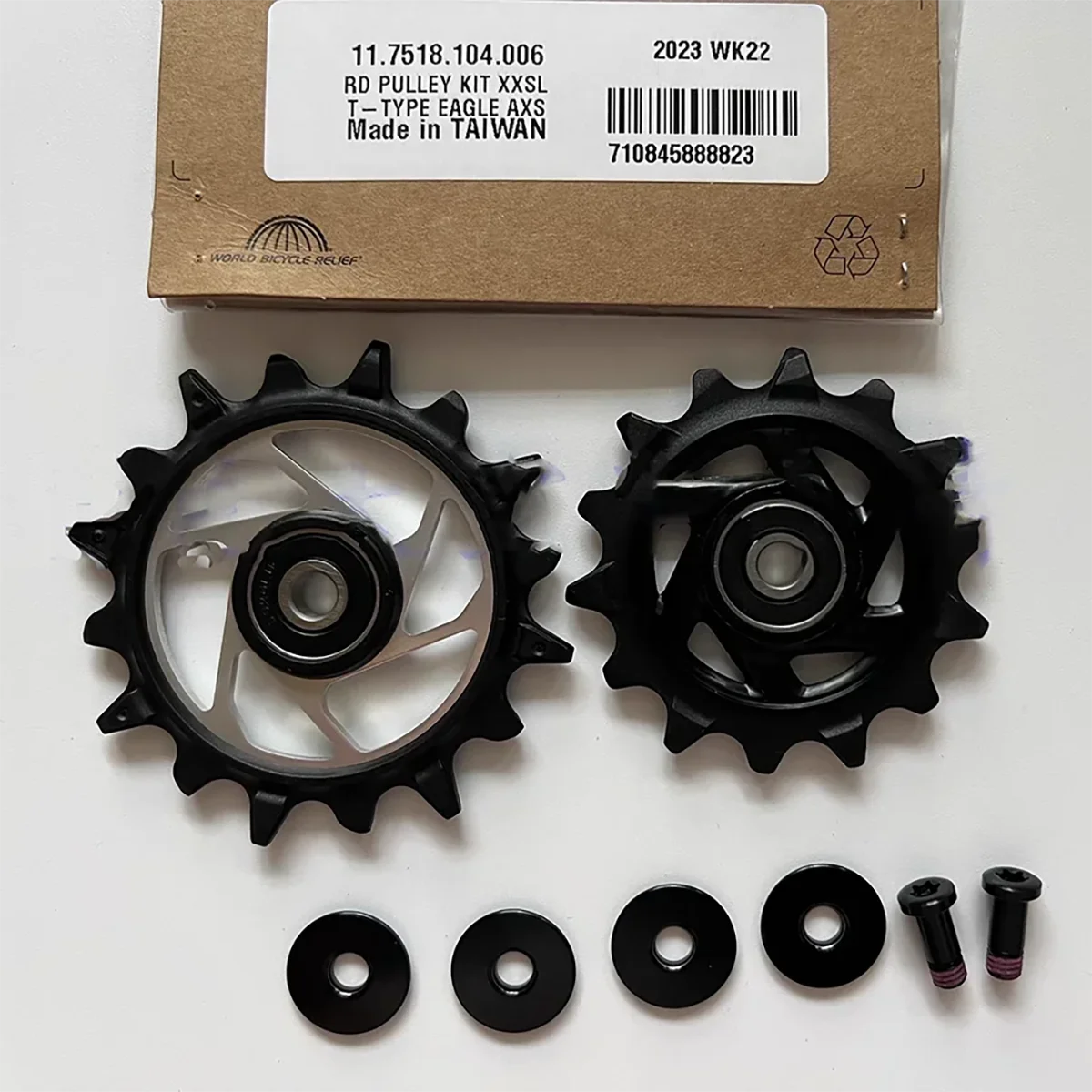 Фото Комплект роликов SRAM XX SL T-Type 11.7518.104.006 |   Волшебное колесо с антиблокировочной системой |   Верхний шкив 14T и нижний шкив 16T |   Стальные подшипники |   AXS №5