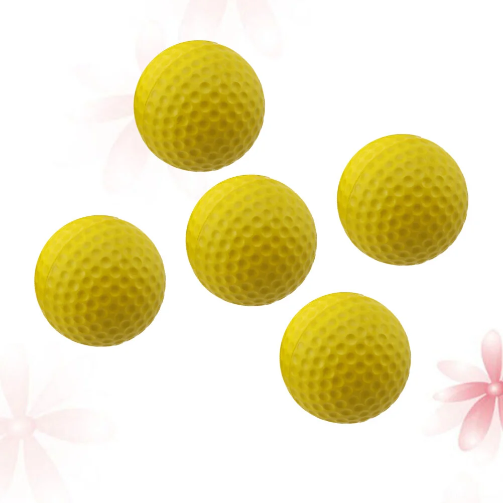 

5 Pcs Balls Indoors Practice Balls High Elastic Balls Outdoor Training Aid Balls (Yellow)