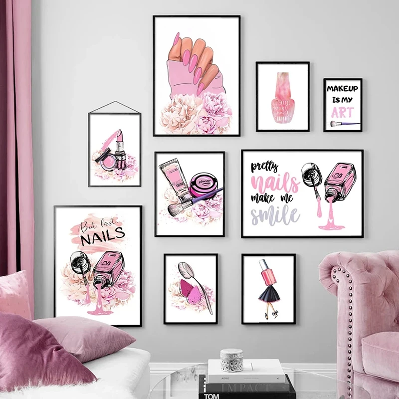 Современный скандинавский стиль холст с принтом постер роскошная помада