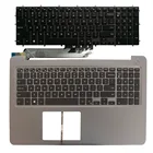 Новая английская клавиатура для DELL INSPIRON 15 5565 5567 с верхней крышкой с подсветкой и серой рамкой