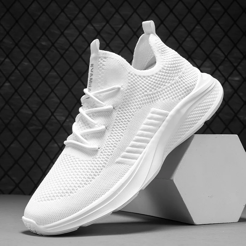 

White Sneakers Shoes for Men Breathable Casual Couple Sports Running Walking Shoes Big Size Tenis Masculino 35-47