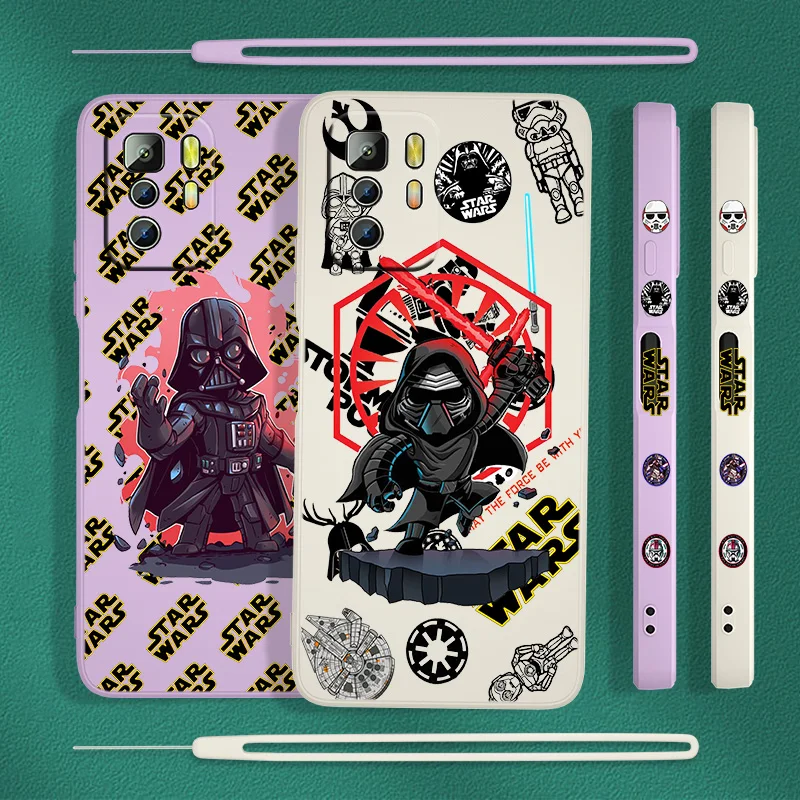 

Star Wars Darth Vader For Xiaomi Redmi Note 11T 11 11S 10T 10 9T 9S 9 8T 8 7 6 5 Pro Liquid Left Rope Phone Case Cover