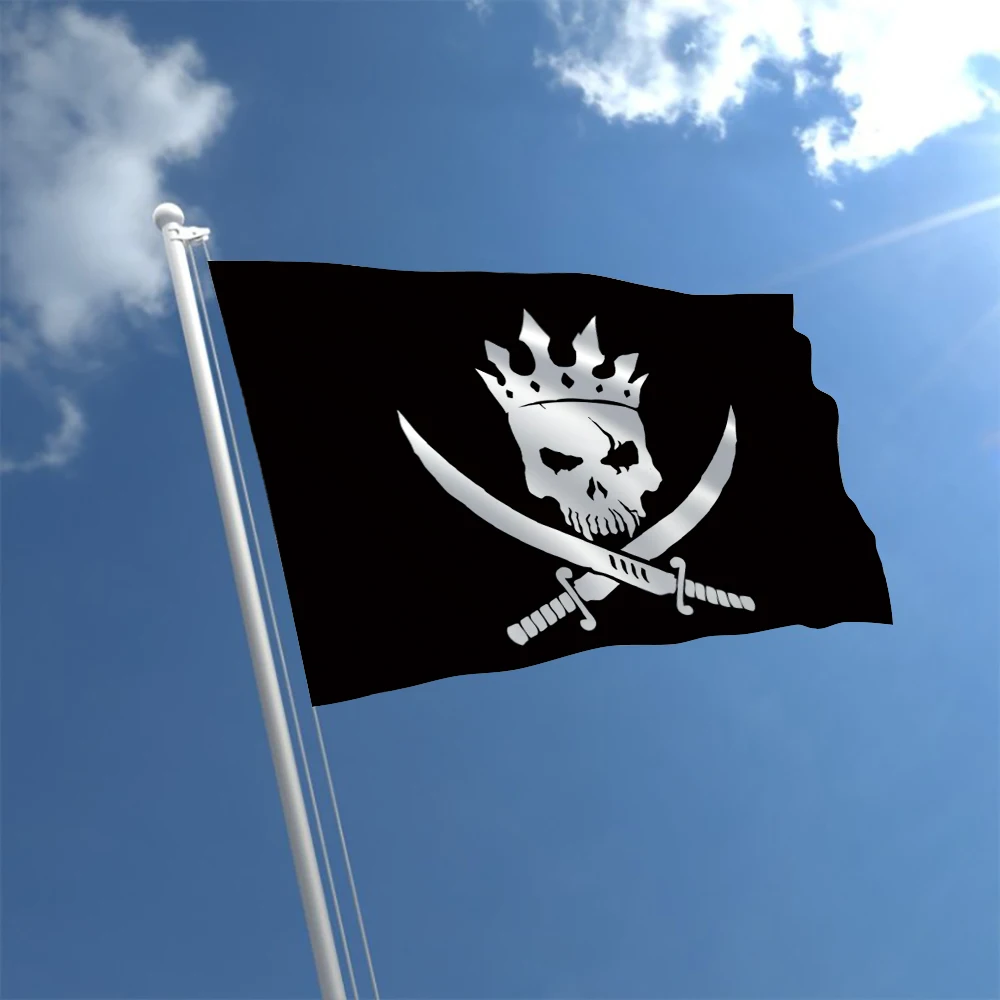 Сабли с черепом и перекрестными косточками нагрудные флажки пиратского мёртвого
