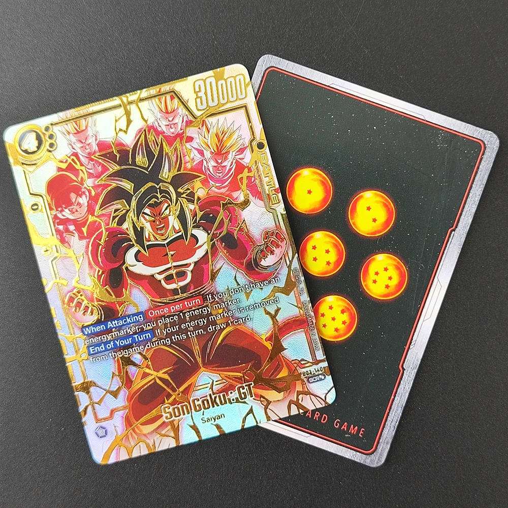 Фото Коллекционные карточки DIY Dragon Ball Super Fusion World: Сон Гоку FP-001, Сон Гохан (детство) FB01-140, Броли FB06-120. Анниме-игрушки. №3