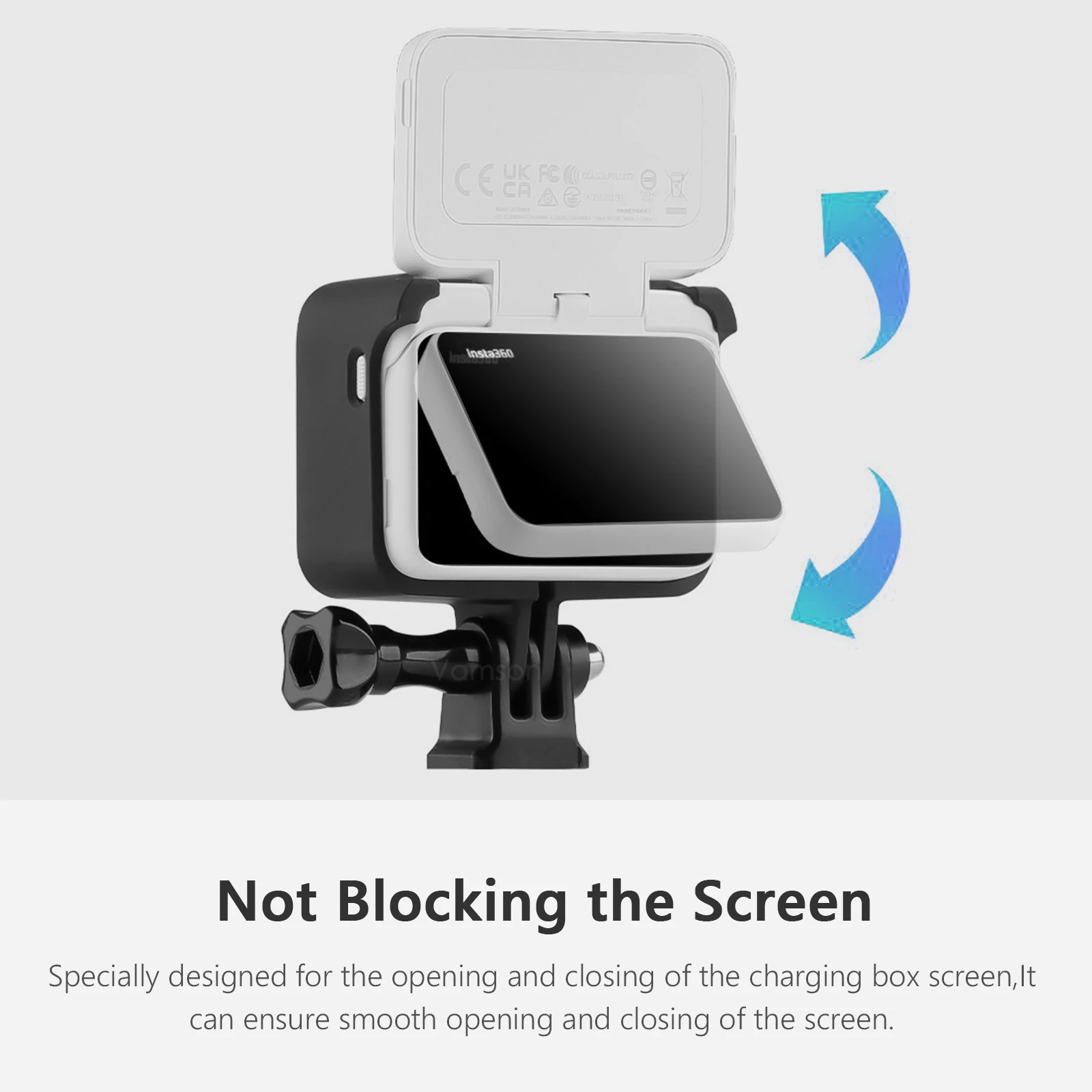 Фото Аксессуары Vamson для Insta360 GO3, защитная крышка, рамка, крышка объектива, закаленное стекло, крепление для экшн-камеры Insta360GO3 №4