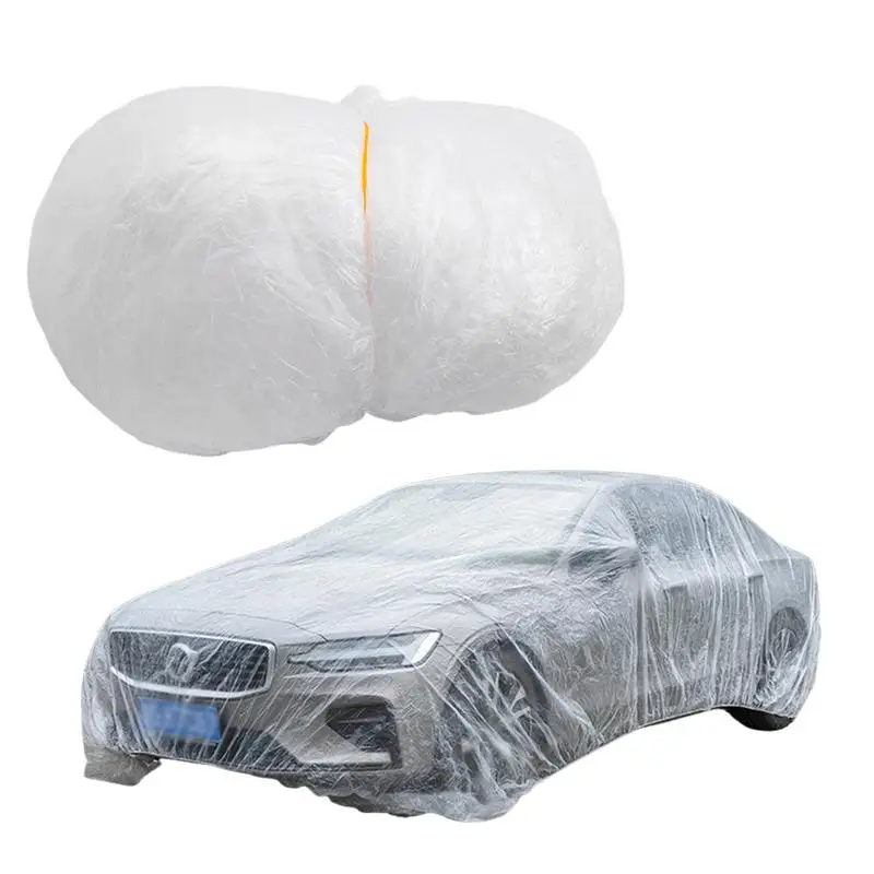 

Универсальный автомобильный дождевик, одноразовый Прозрачный ПЭ автомобильный щит, Пылезащитный Водонепроницаемый внешний автомобильный протектор с резинкой для внедорожников