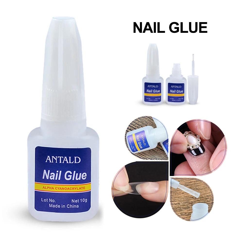 10 г клей для ногтей накладных Стразы Гель маникюра быстросохнущий типсы