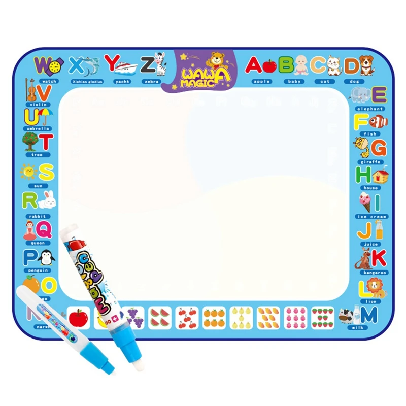 

Children's Water Canvas Large Water Drawing Graffiti Mat Reusable Alphabet Type Educational Toys for Children Aged 3-6
